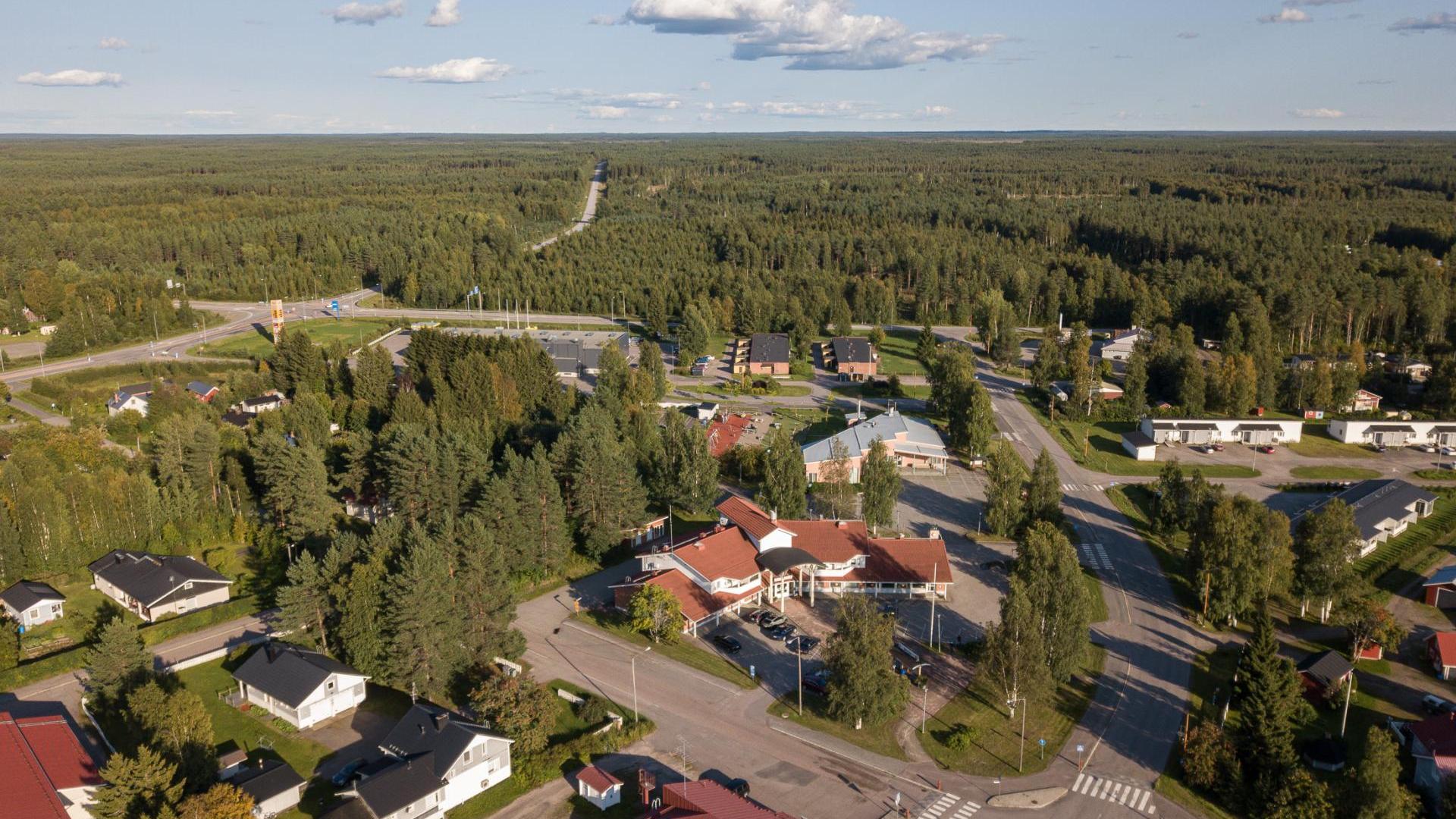 kunnantalo ilmakuvassa