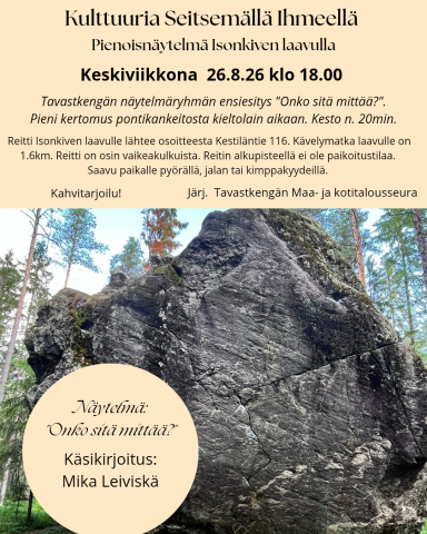 "Onko sitä mittää" -pienoisnäytelmä Isonkiven laavulla 