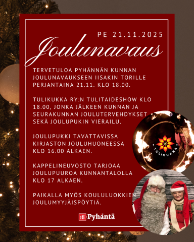 Joulunavaus Iisakin torilla ja kirjastossa