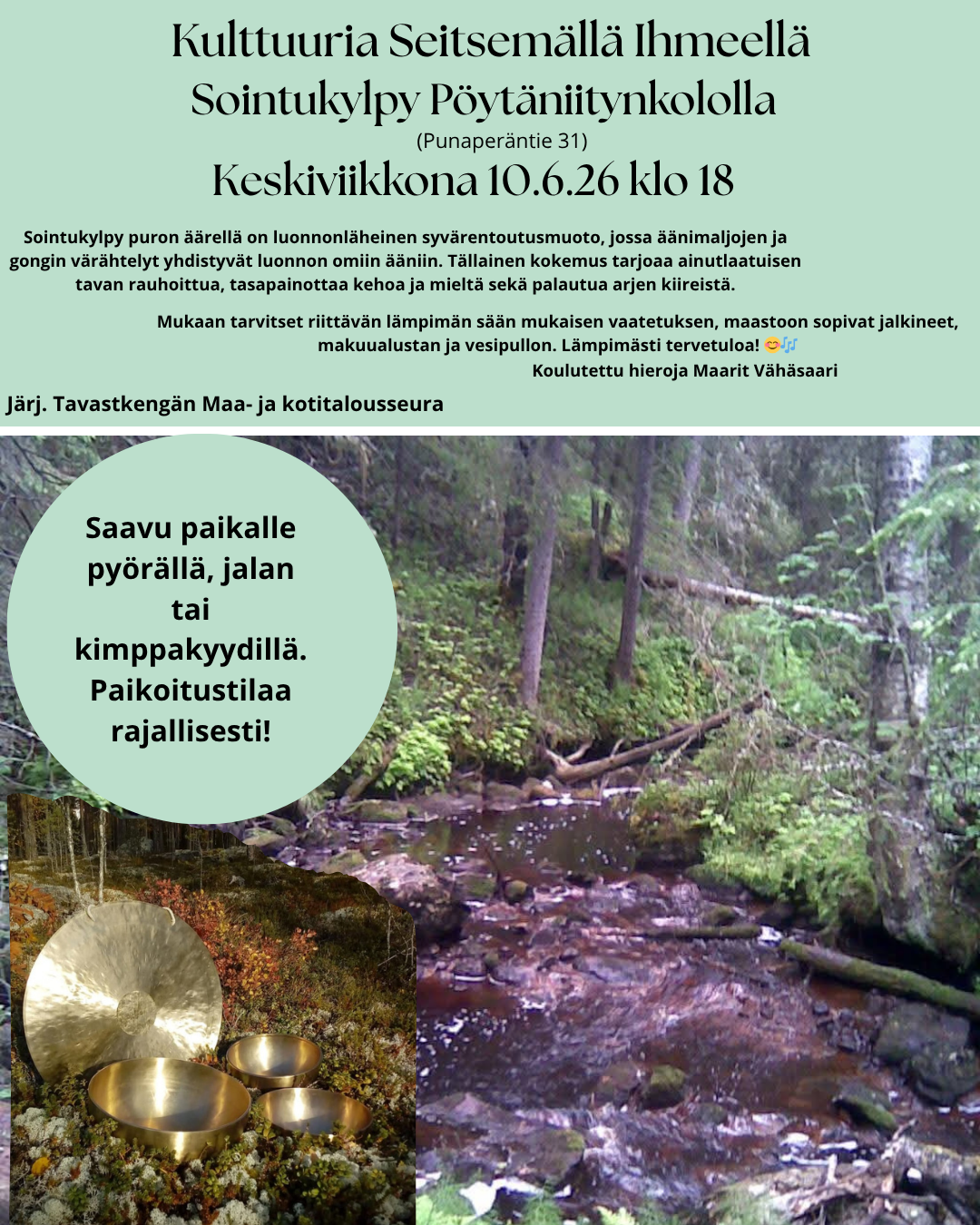 Sointukylpy Pöytäniitynkololla