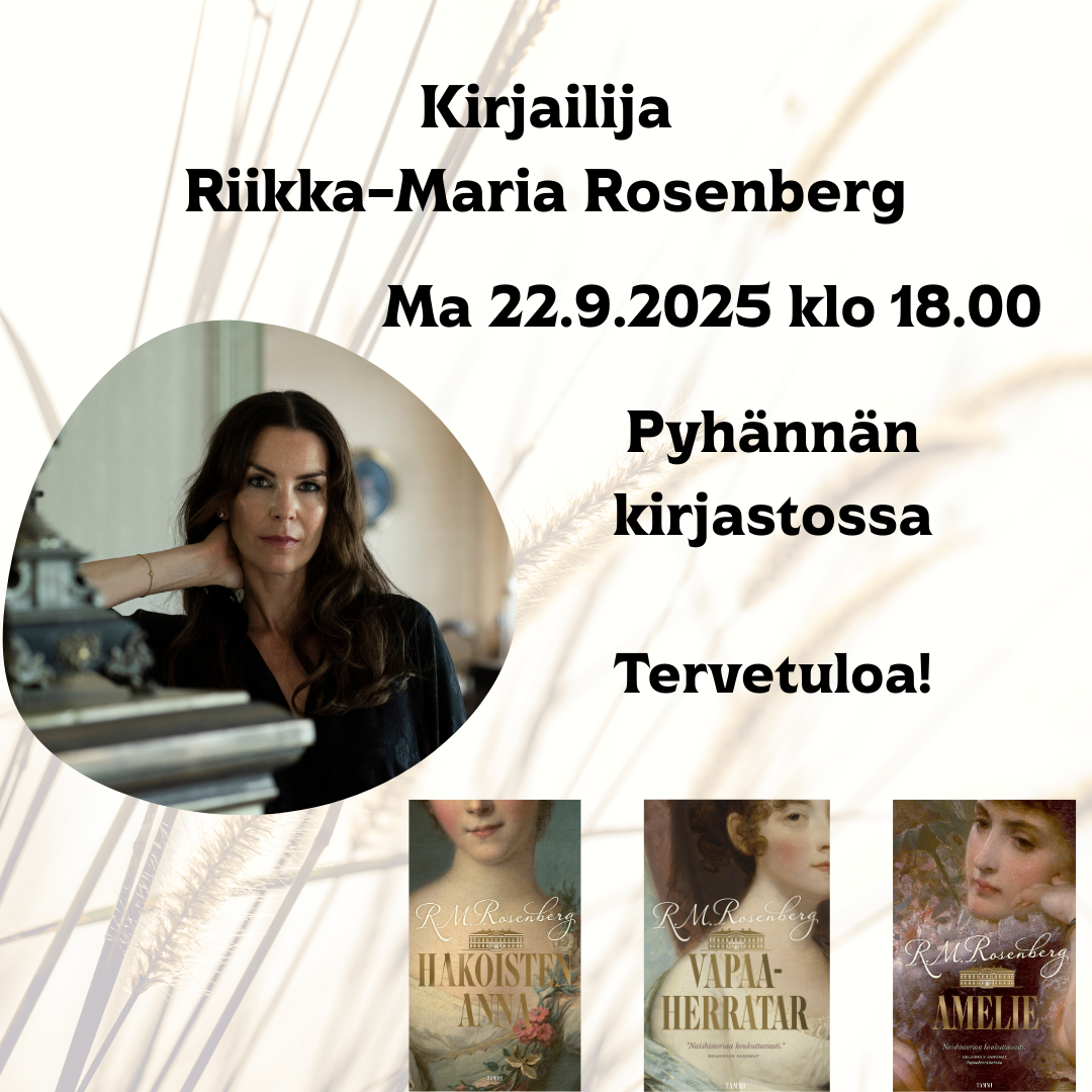 mainos kirjailijavierailusta