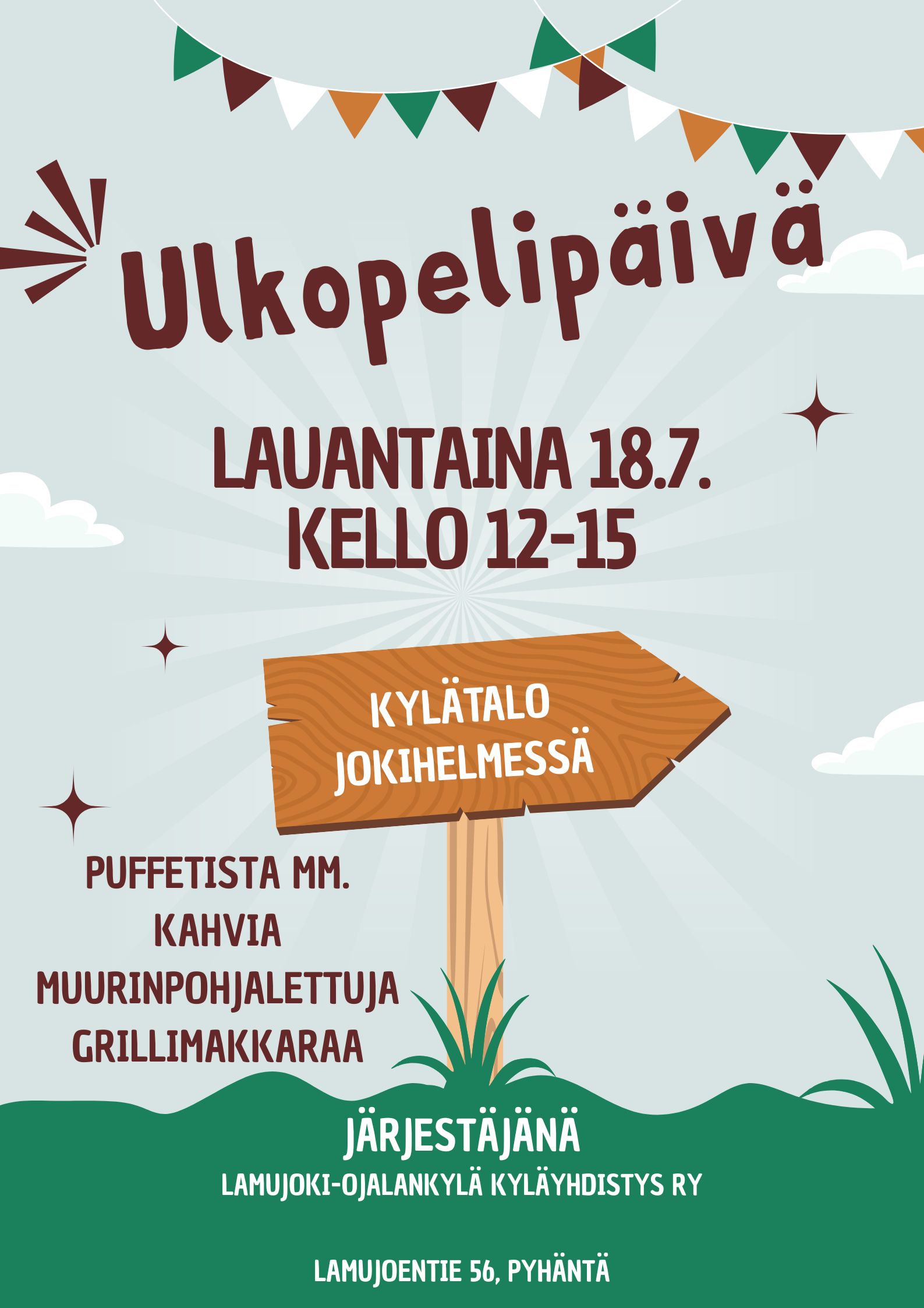Ulkopelipäivän tapahtumamainos