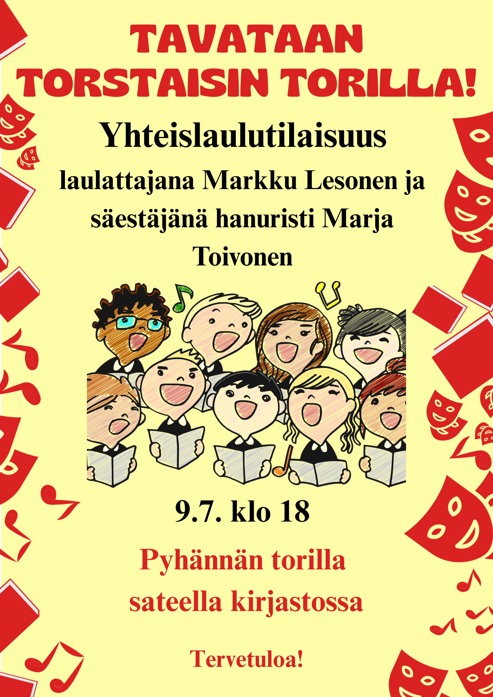 Yhteislaulutapahtuman mainos